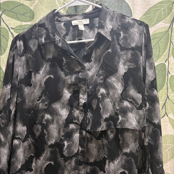 Halston Heritage Black and Gray Long Sleeve Dress - Picture 2 of 6